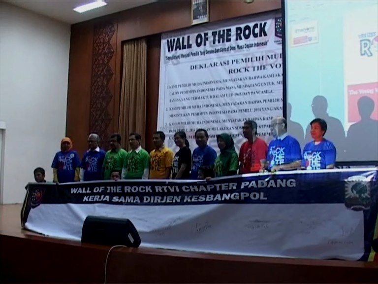 Deklarasi "Rock The Vote" Indonesia. FOTO/BUDIS
