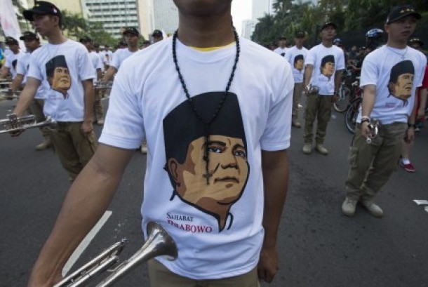 Simpatisan Prabowo Subianto. FOTO/REPUBLIKA