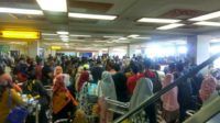 suasana arus mudik lebaran 2017 di Bandara Internasional Minangkabau, Padangpariaman, Sumatera Barat./Kabarpadang Photo/Ihsan