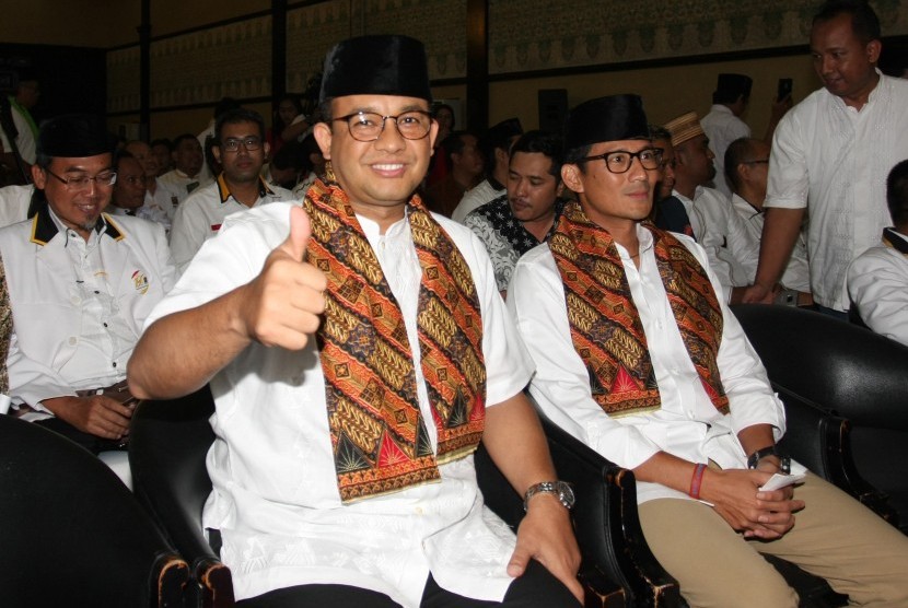 Gubernur dan Wakil Gubernur DKI Jakarta, Anies Baswedan dan Sandiaga Uno.